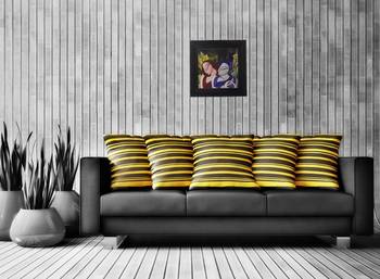 Abstract Radha Krishna Satin Matt Texture UV Art Painting 2