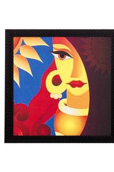 Abstract Beautiful Woman Satin Matt Texture UV Art Painting