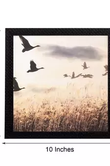Scenic Flying Birds Satin Matt Texture UV Art Painting