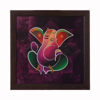Colorful Lord Ganesha Satin Matt Texture UV Art Painting 1