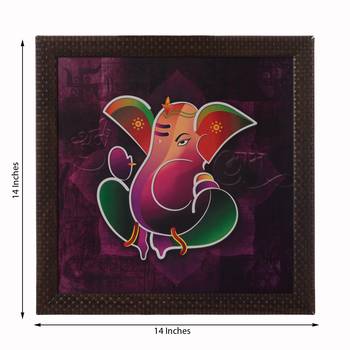 Colorful Lord Ganesha Satin Matt Texture UV Art Painting 3