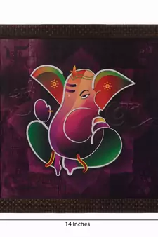 Colorful Lord Ganesha Satin Matt Texture UV Art Painting