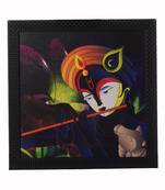 Krishna Playing Flute Satin Matt Texture UV Art Painting