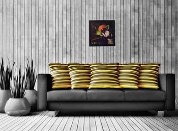 Krishna Playing Flute Satin Matt Texture UV Art Painting 2