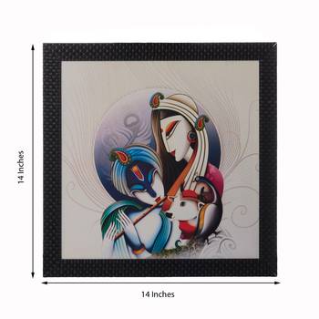 Radha Krishna Satin Matt Texture UV Art Painting 3