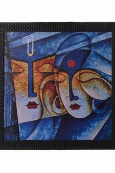 Radha Krishna Satin Matt Texture UV Art Painting