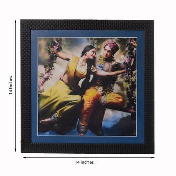 Radha Krishna Satin Matt Texture UV Art Painting 3