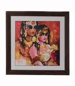 Radha Krishna Satin Matt Texture UV Art Painting