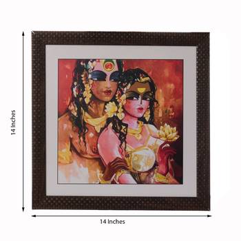 Radha Krishna Satin Matt Texture UV Art Painting 3