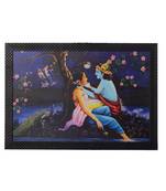 Radha Krishna Satin Matt Texture UV Art Painting