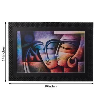 Radha Krishna Satin Matt Texture UV Art Painting 3