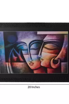 Radha Krishna Satin Matt Texture UV Art Painting
