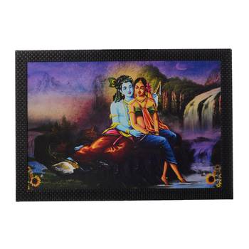 Radha Krishna Satin Matt Texture UV Art Painting 1