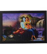 Radha Krishna Satin Matt Texture UV Art Painting