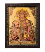 Lord Hanuman Laminated Golden Foil