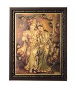 Radha Krishna Laminated Golden Foil