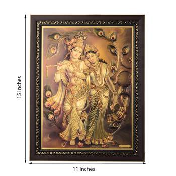 Radha Krishna Laminated Golden Foil 3