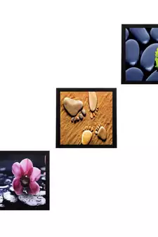 Set Of 3 Natural Beauty Shots Satin Matt Texture UV Art Painting