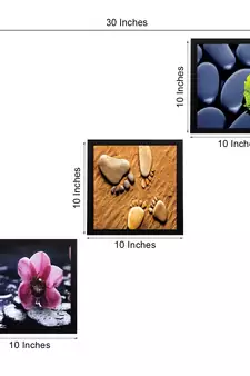 Set Of 3 Natural Beauty Shots Satin Matt Texture UV Art Painting