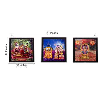 Set Of 3 Religious Satin Matt Texture UV Art Painting 2