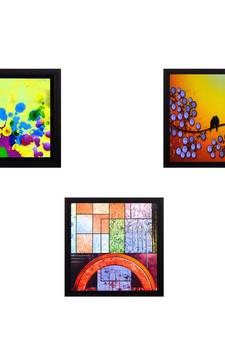 Set Of 3 Natural Beauty Shots Satin Matt Texture UV Art Painting