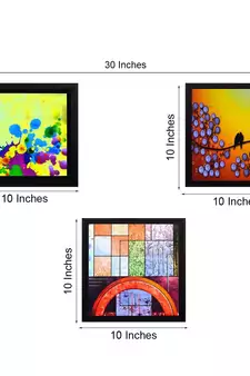 Set Of 3 Natural Beauty Shots Satin Matt Texture UV Art Painting