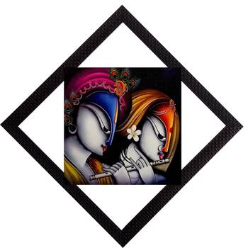 Radha Krishna Satin Matt Texture UV Art Painting 1