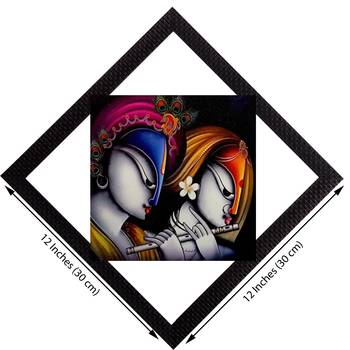 Radha Krishna Satin Matt Texture UV Art Painting 3