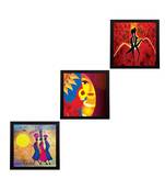 Set Of 3 Abstract Women Figures Satin Matt Texture UV Art Painting