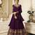 Purple Embroidered Georgette Salwar With Dupatta