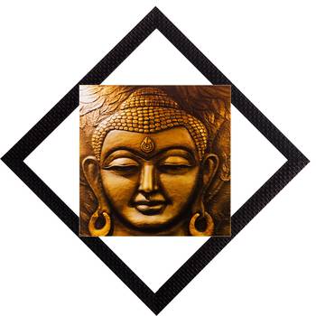 Face Of Lord Buddha Satin Matt Texture UV Art Painting 1