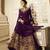 Purple Embroidered Georgette Salwar With Dupatta