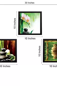 Set Of 3 Natural Beauty Shots Satin Matt Texture UV Art Painting