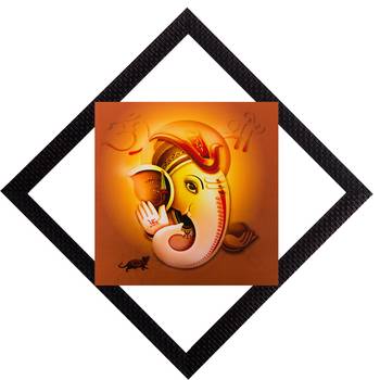 Face Of Lord Ganesha Satin Matt Texture UV Art Painting 1