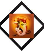 Face Of Lord Ganesha Satin Matt Texture UV Art Painting