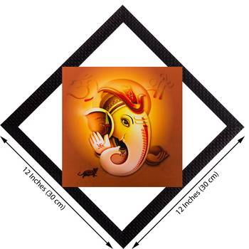 Face Of Lord Ganesha Satin Matt Texture UV Art Painting 2