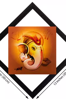 Face Of Lord Ganesha Satin Matt Texture UV Art Painting