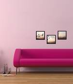 Set Of 3 Flying Birds Scenary Satin Matt Texture UV Art Painting