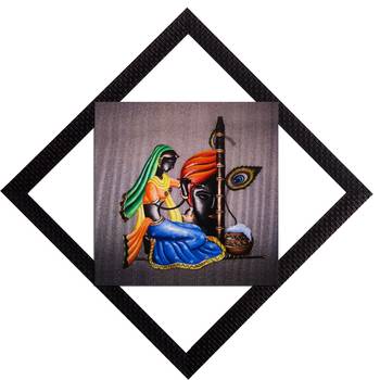 Woman With Instrument Satin Matt Texture UV Art Painting 1