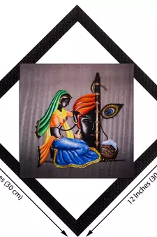 Woman With Instrument Satin Matt Texture UV Art Painting
