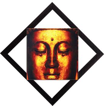 Glowing Face of Lord Buddha Satin Matt Texture UV Art Painting 1