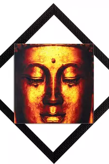 Glowing Face of Lord Buddha Satin Matt Texture UV Art Painting