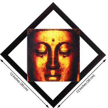 Glowing Face of Lord Buddha Satin Matt Texture UV Art Painting 2