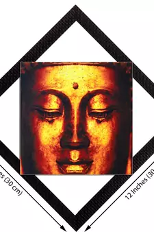 Glowing Face of Lord Buddha Satin Matt Texture UV Art Painting