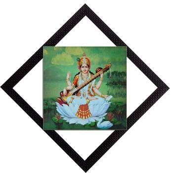 Godess Saraswati Satin Matt Texture UV Art Painting 1