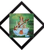 Godess Saraswati Satin Matt Texture UV Art Painting