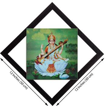 Godess Saraswati Satin Matt Texture UV Art Painting 3