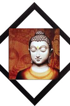 Peaceful Lord Buddha Satin Matt Texture UV Art Painting