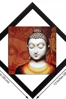 Peaceful Lord Buddha Satin Matt Texture UV Art Painting