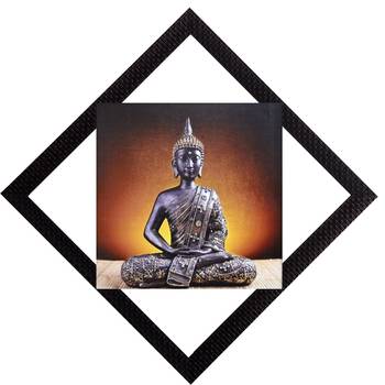 Meditating Pose Of Lord Buddha Satin Matt Texture UV Art Painting 1